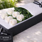 6 long stemmed white roses