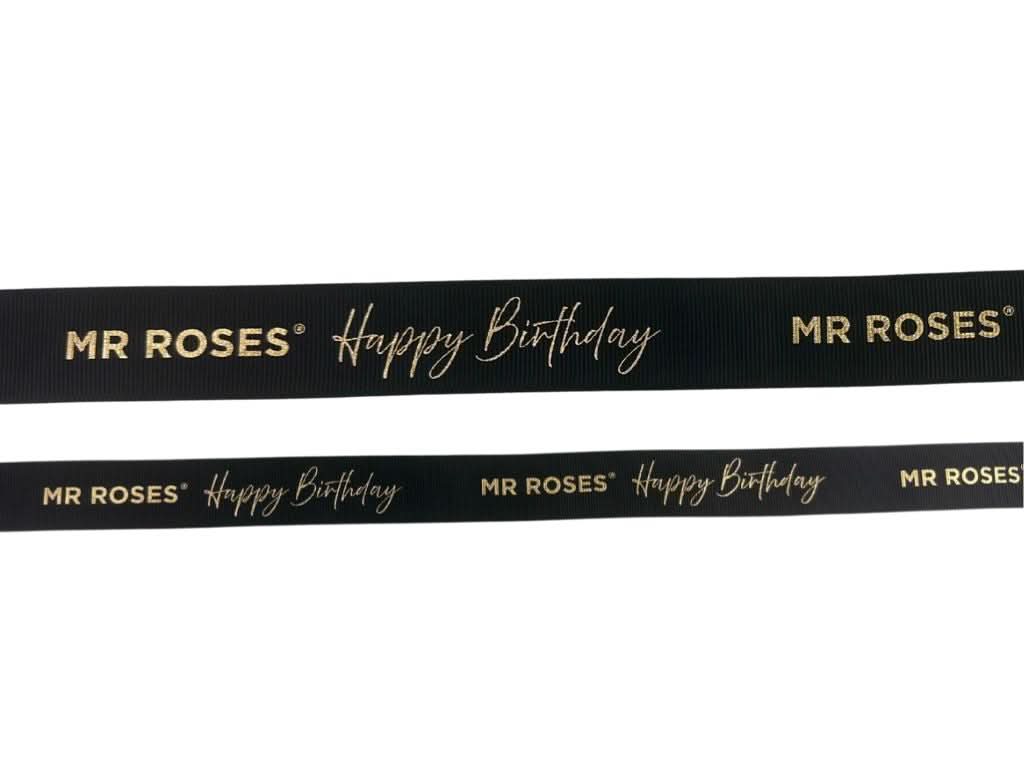 Happy Birthday Custom Gold Ribbon