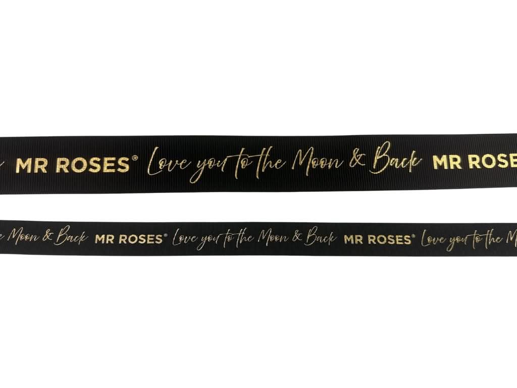 Love You To The Moon & Back Custom Gold Ribbon