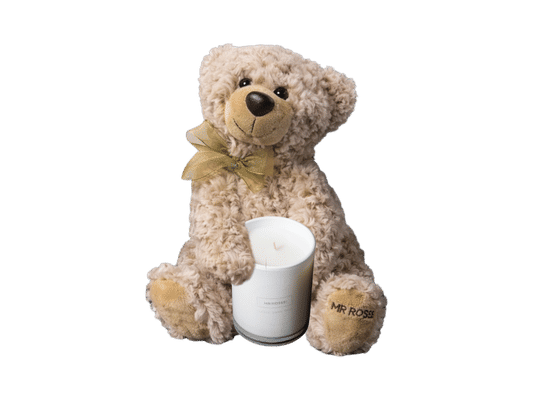 Valentine's Day Candle & Teddy