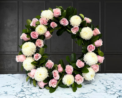 Light Pink & White Wreath