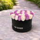 Purple & White Rose Hat Box