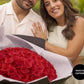 big red rose bouquet mr roses customer photo