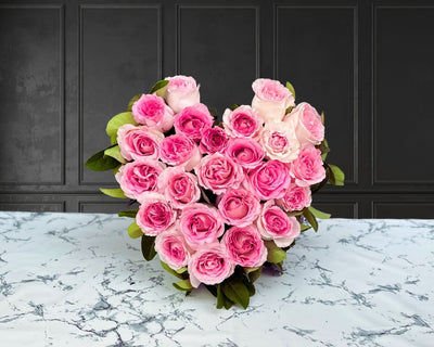 Pink Rose Sympathy Love Heart