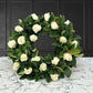 white rose flower wreath