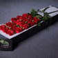 medium stemmed red roses in Mr Roses gift box