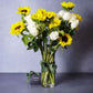 Sunflowers, White Roses & Champagne