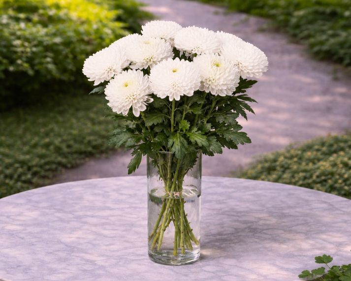 Mother's Day Flowers - Chrysanthemum White Delight (Boxed)