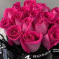 fresh pink roses in hat box customer photo