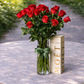 red roses and champagne