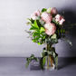 Pink chrysanthemum flower arrangement