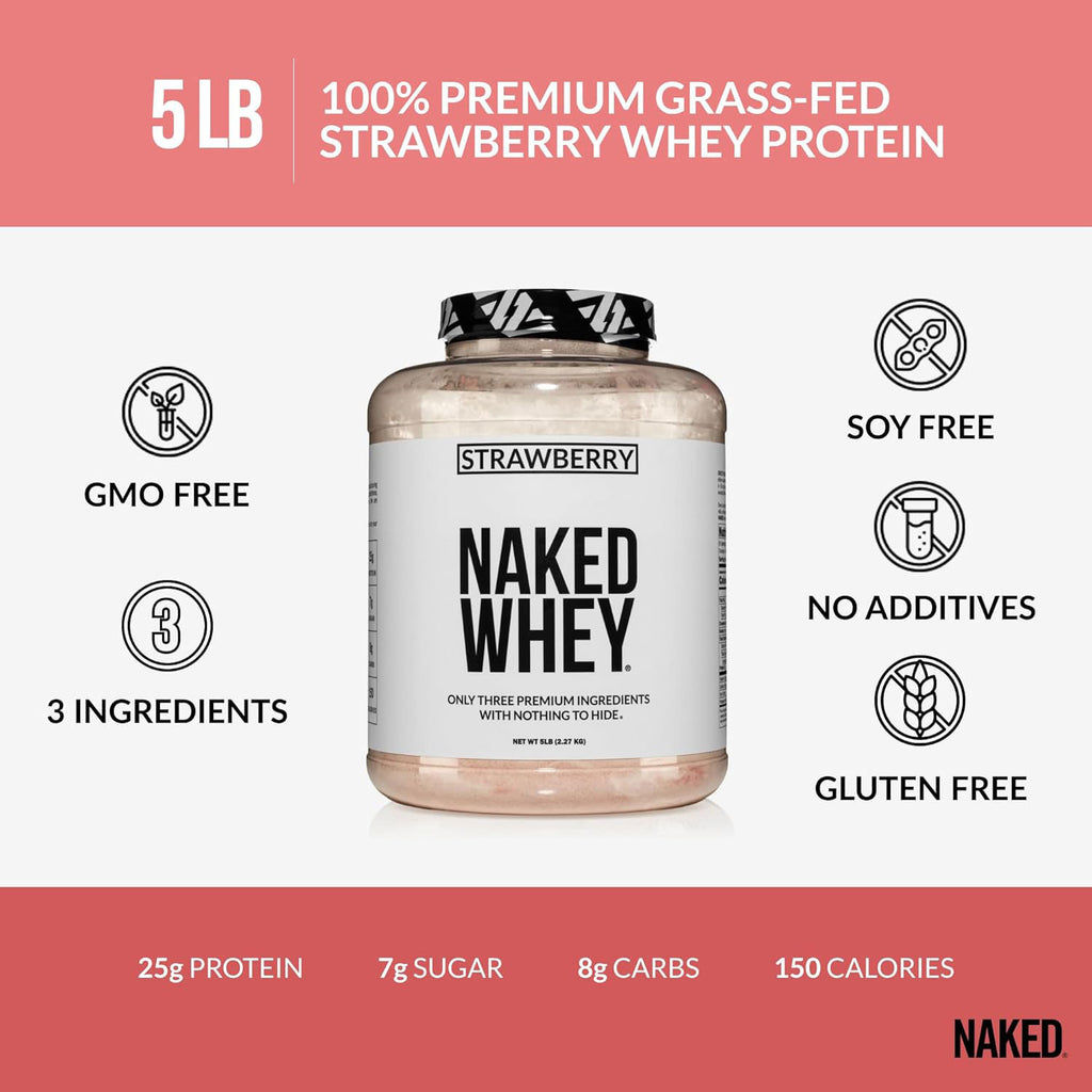 grass-fed whey protein powder strawberry