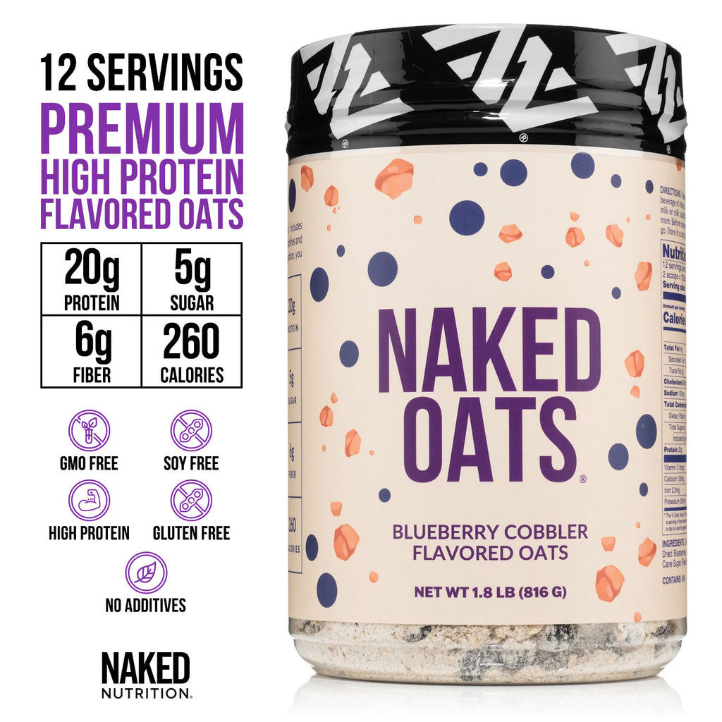 protein oats blueberry cobbler