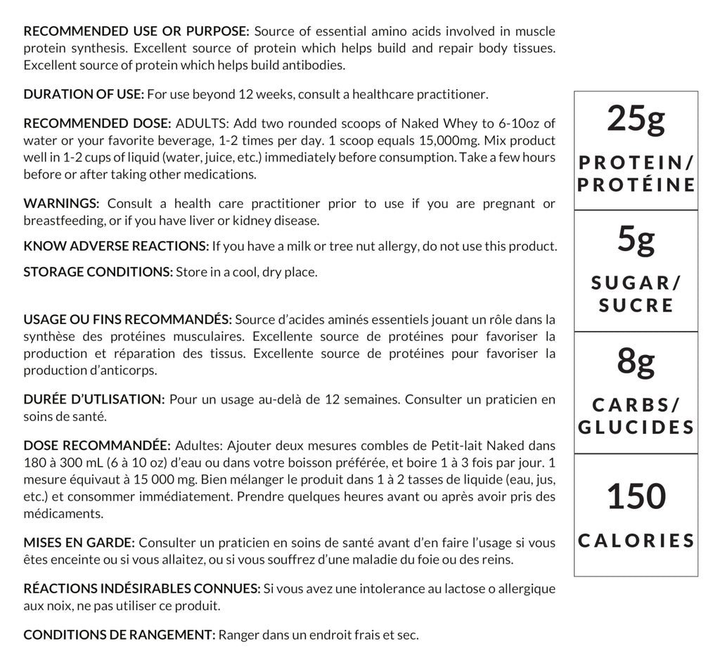vanilla grass fed whey nutrition