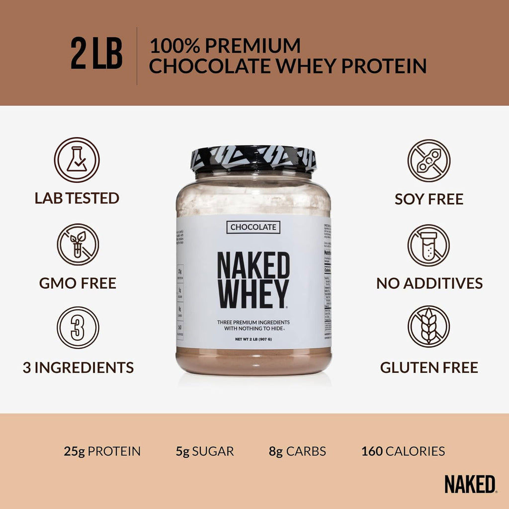Chocolate Whey Protein Powder | Naked Chocolate Whey - 2LB