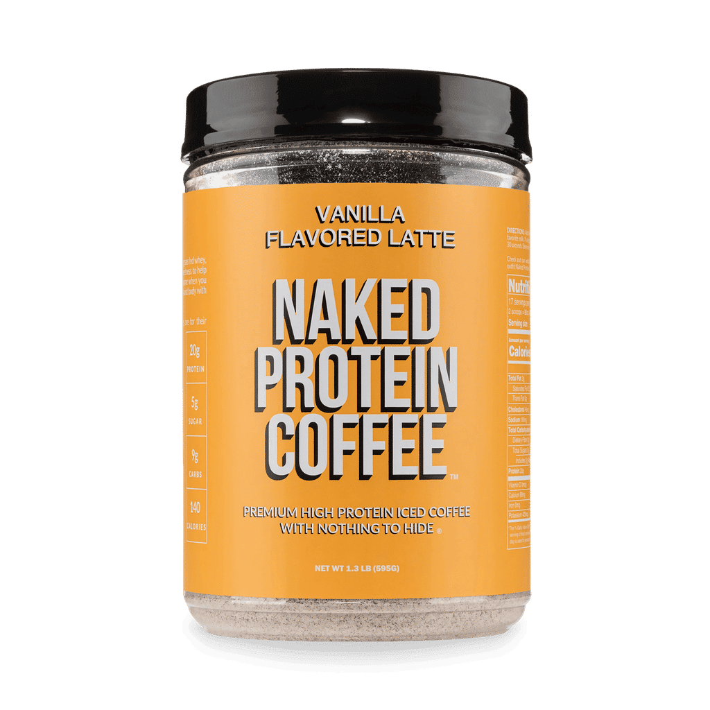 Café helado proteico con leche y vainilla | Café proteico Naked - 17 porciones