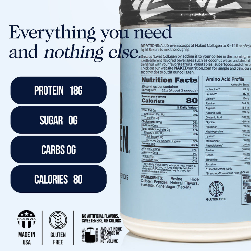 Caramel Collagen Peptides Powder | Naked Collagen - 1.2 LB