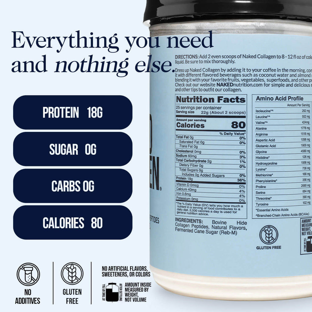 Caramel Collagen Peptides Powder | Naked Collagen - 1.2 LB