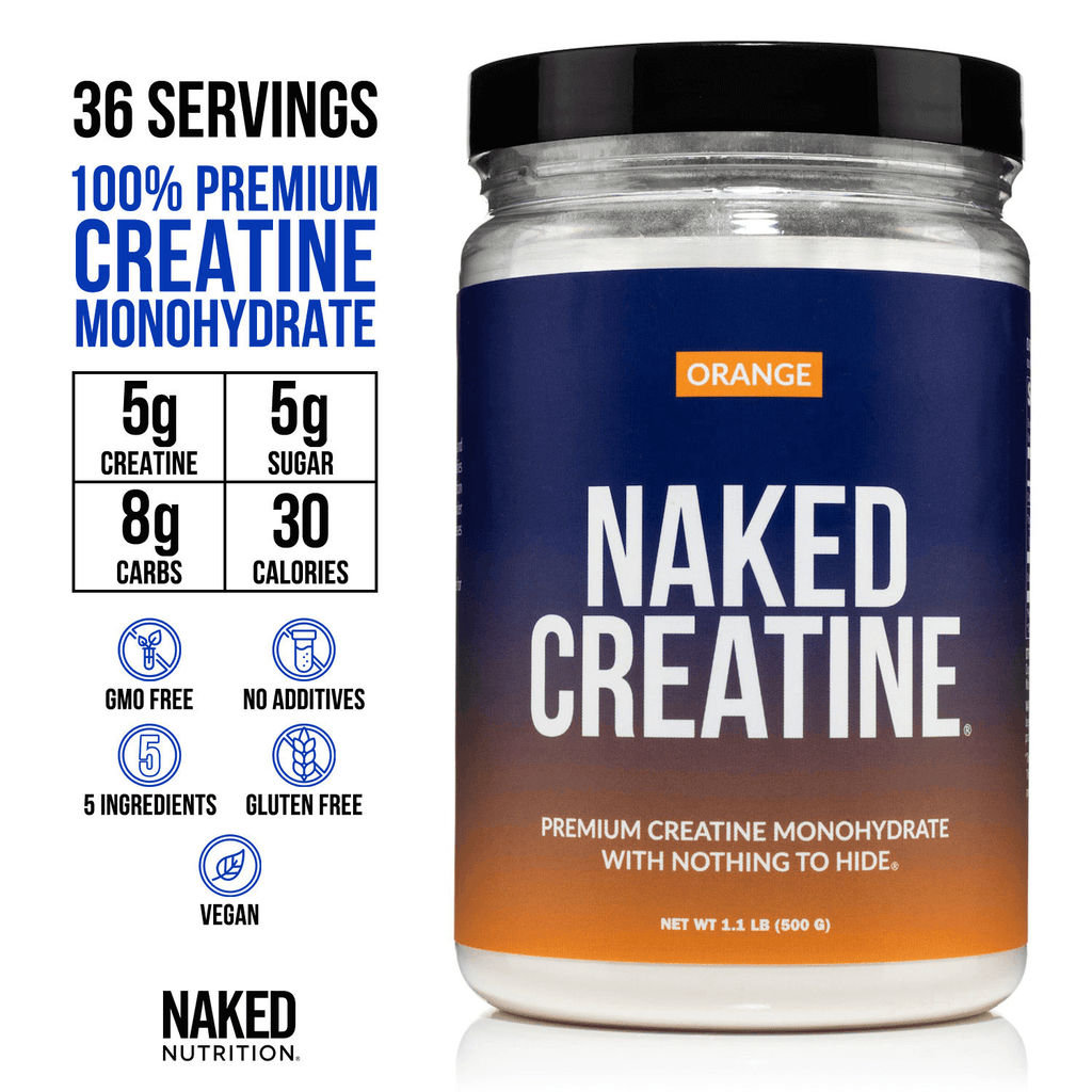 Monohidrato de creatina en polvo de color naranja | Naked Creatine - 1,1 lb