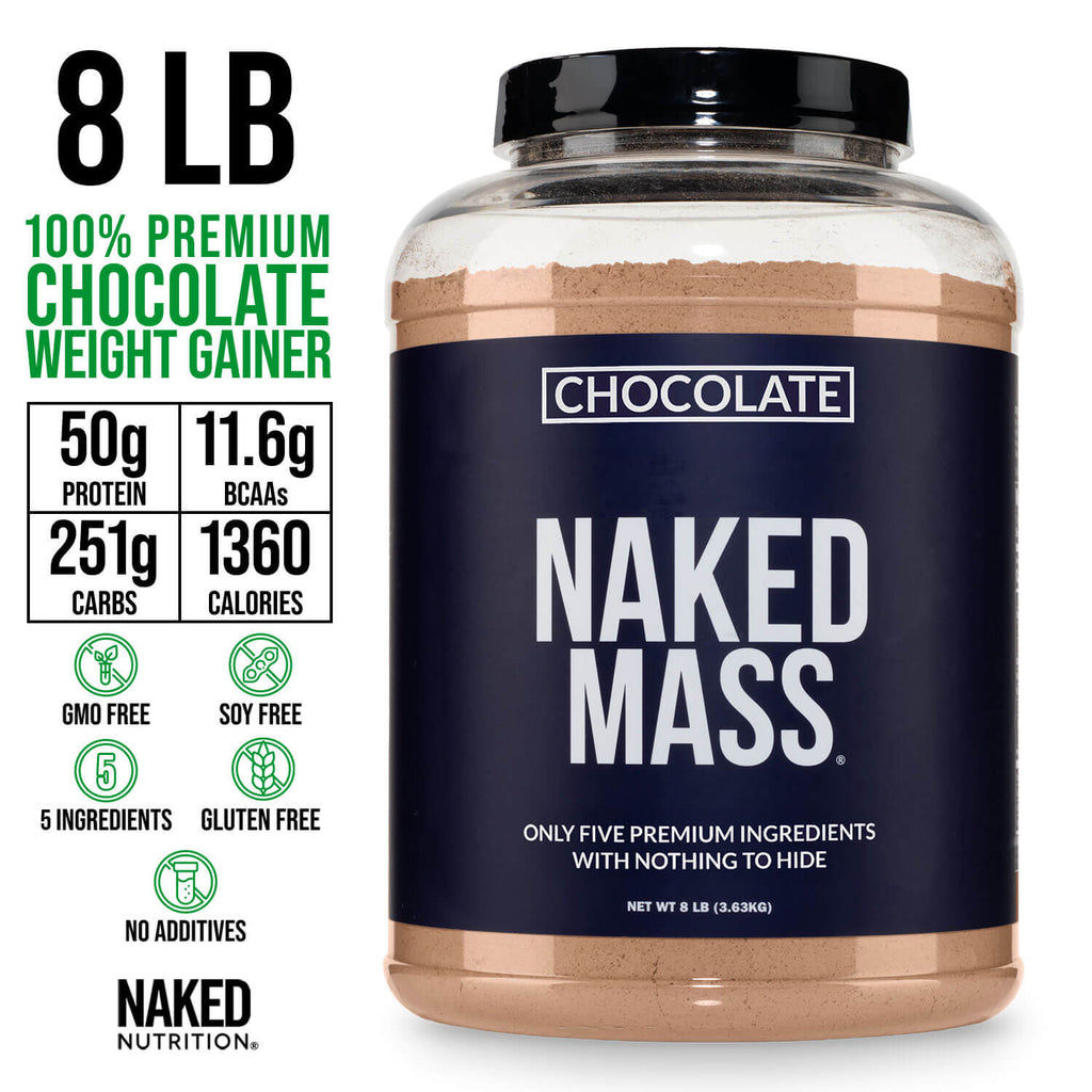 Chocolate Mass Gainer Protein Supplement | Naked Chocolate Mass - 8LB