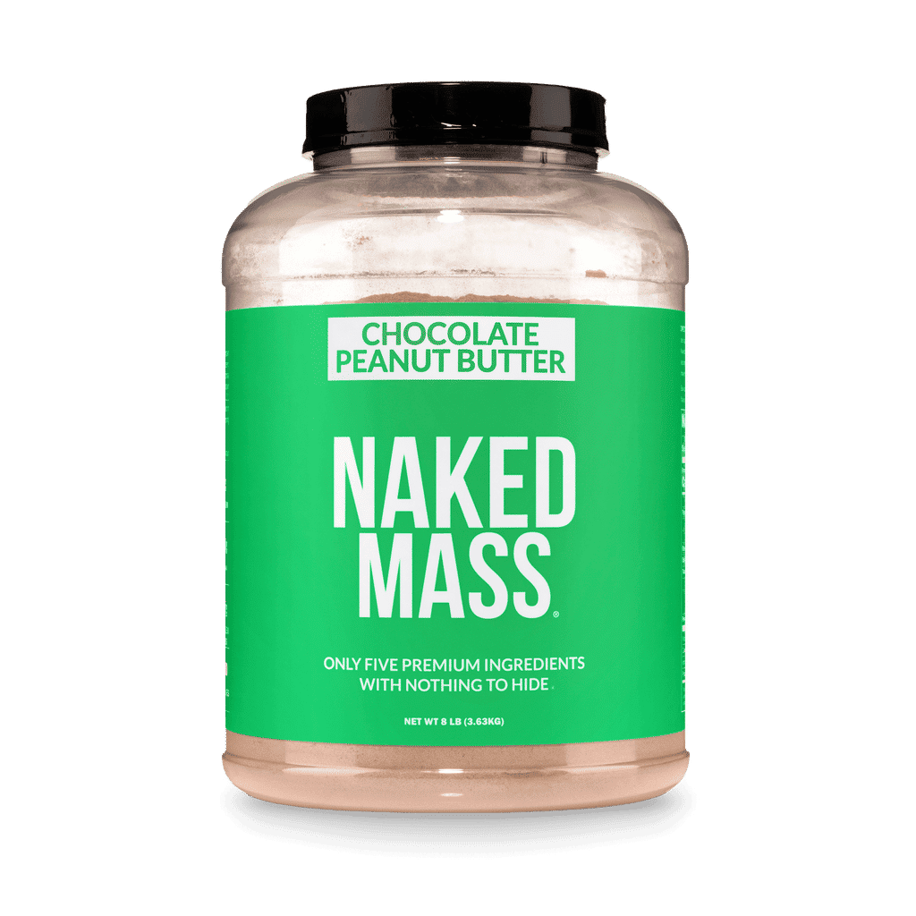 Chocolate Peanut Butter Vegan Mass Gainer Supplement | Naked Vegan Mass - 8LB