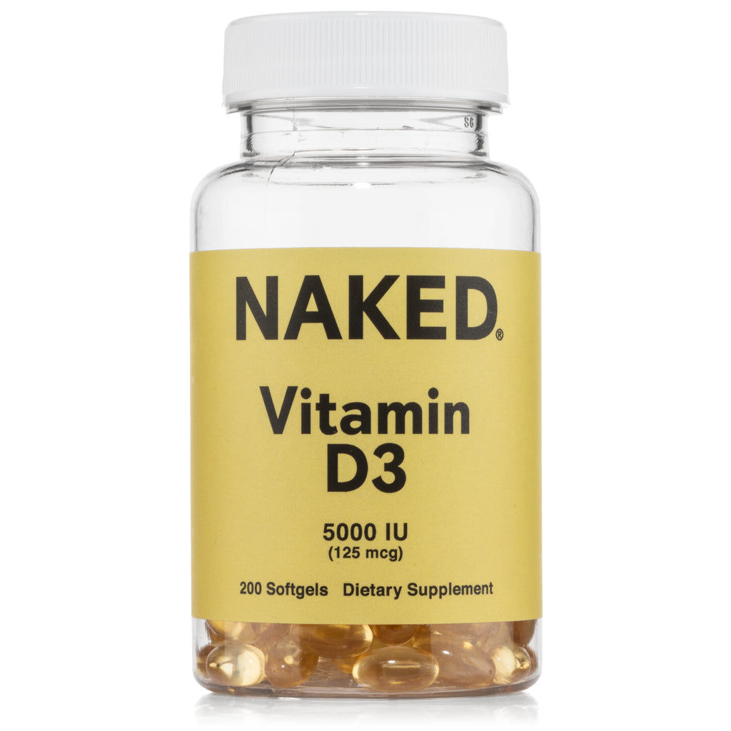 Daily Vitamin D3 Supplement | Naked Vitamin D - 200 Capsules