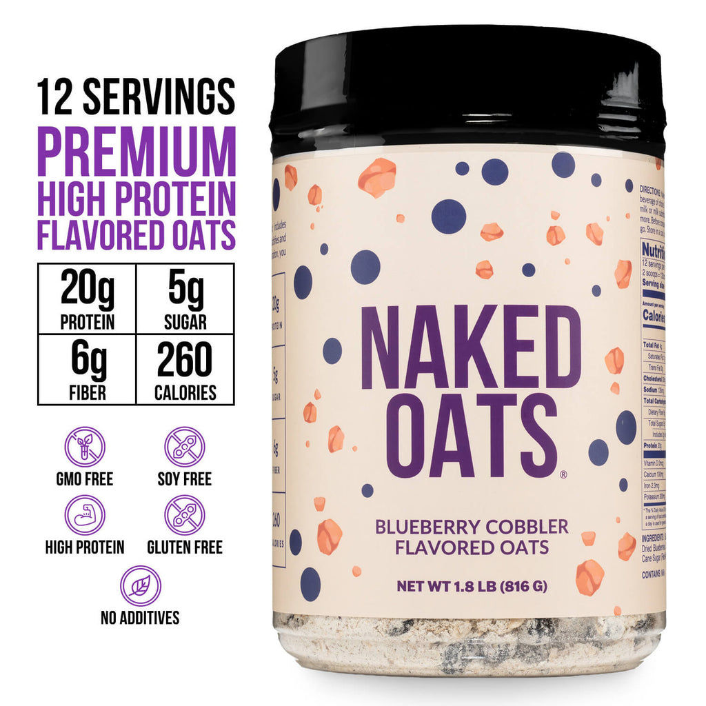 Blueberry Cobbler Protein Oats | Naked Oats