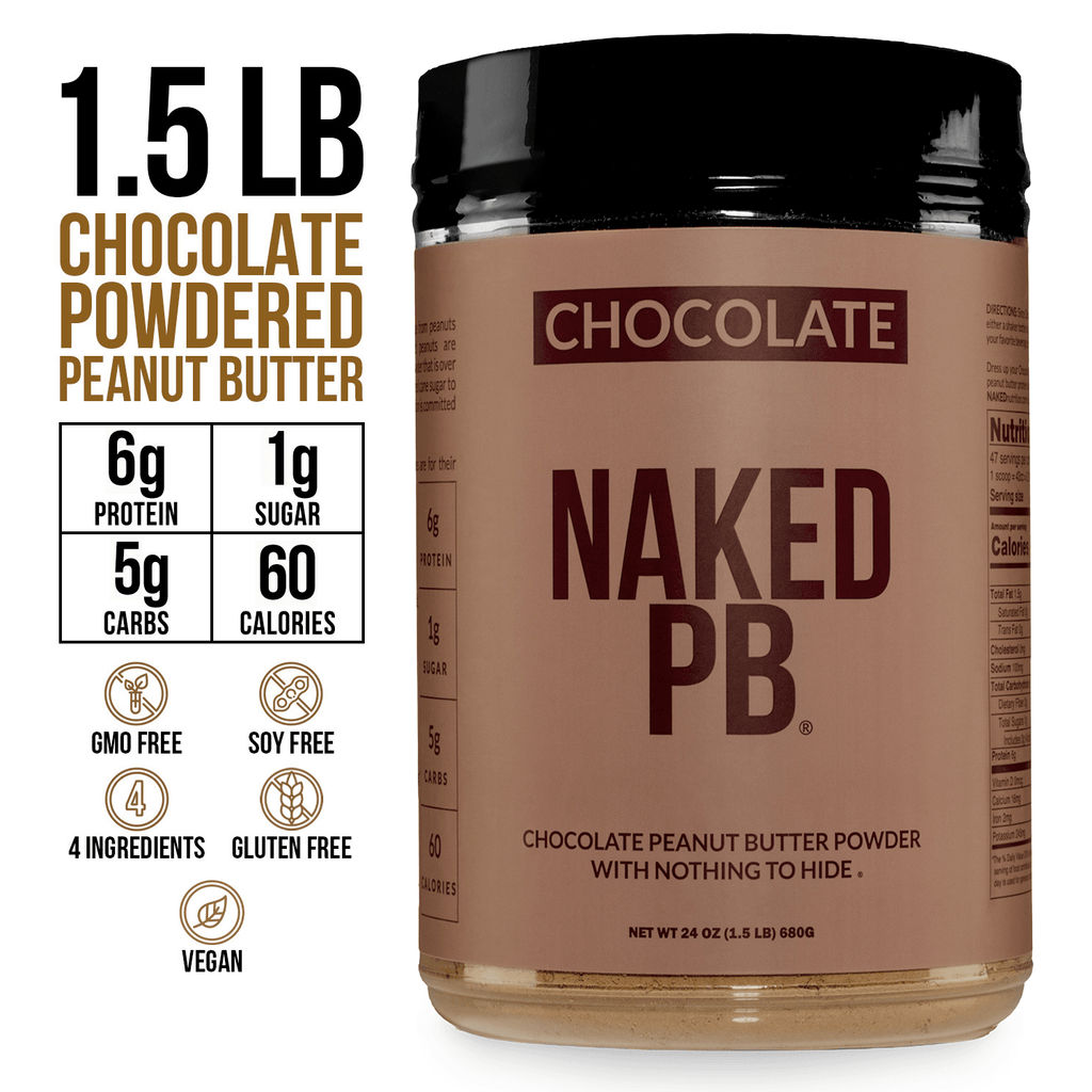 Mantequilla de maní en polvo con chocolate | Mantequilla de maní sin sabor a chocolate - 1,5 lb