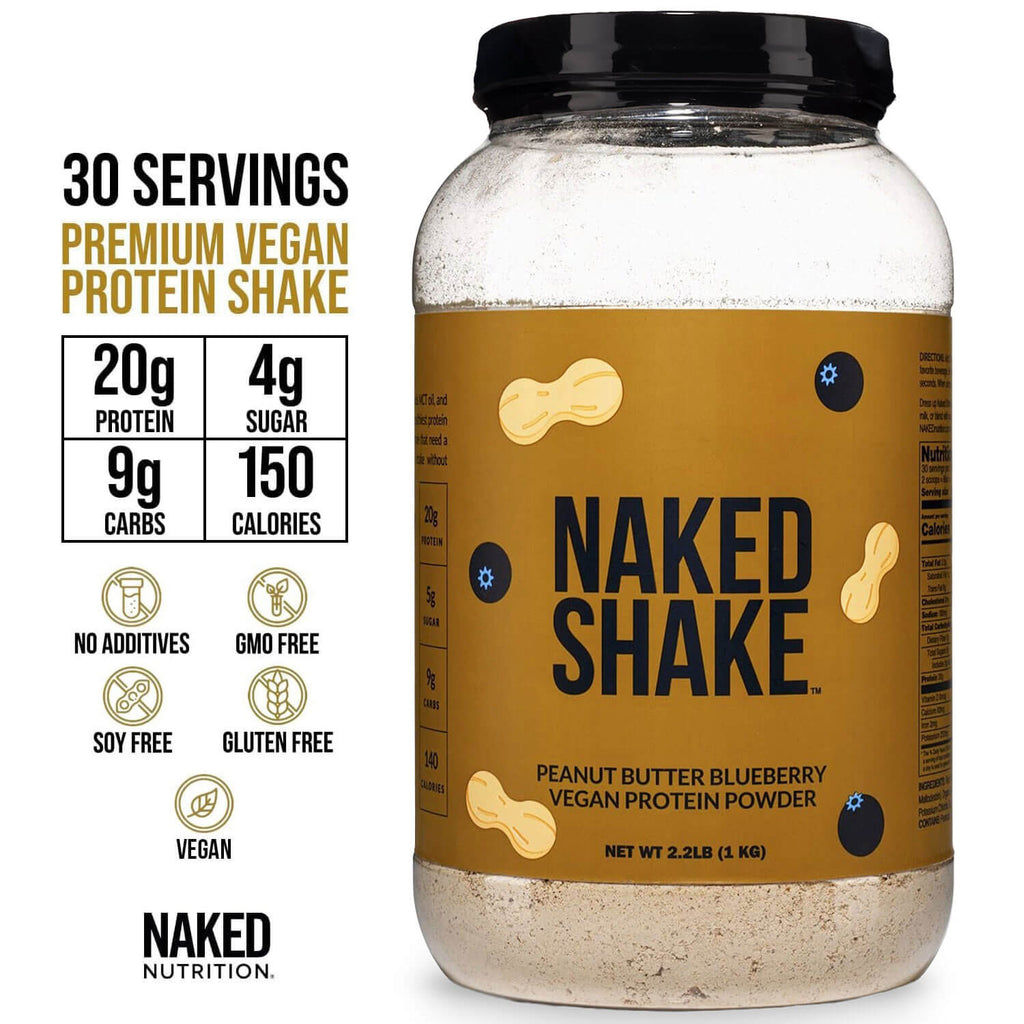 Batido de proteína vegana con arándanos y manteca de maní | Naked Shake - 30 porciones