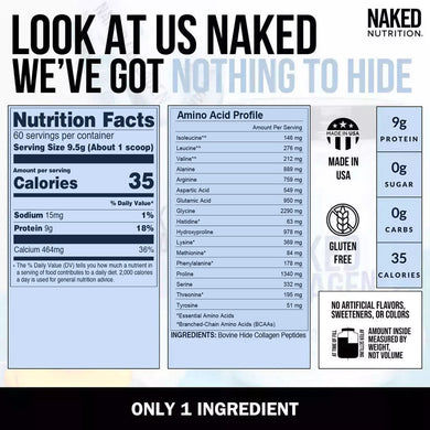 Collagen Peptides Protein Powder Supplement - Naked Collagen