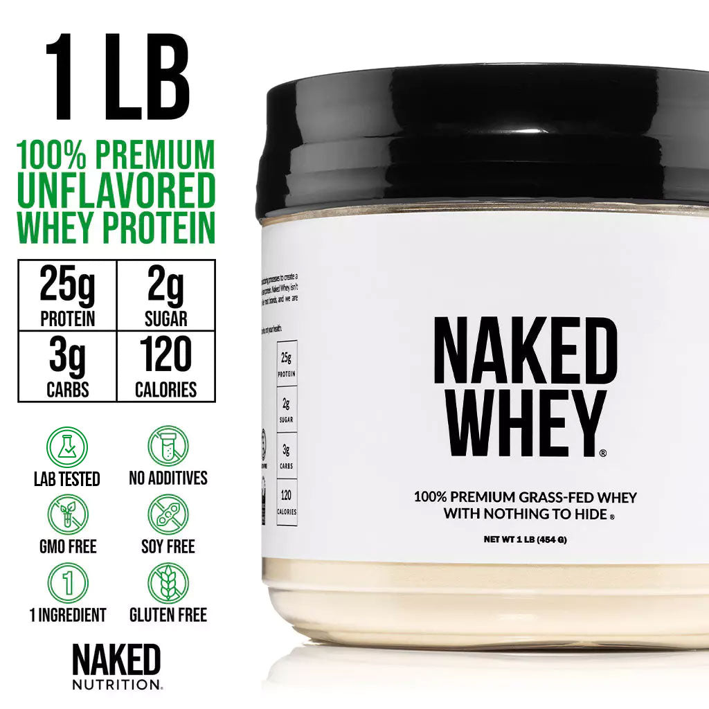 grass-fed whey protein powder unflavored pdp_featured Variant: 1LB