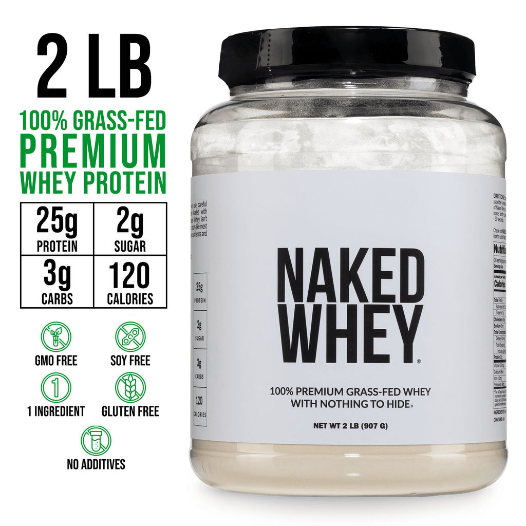 Proteína de suero de leche en polvo alimentada con pasto | Naked Whey - 2 libras