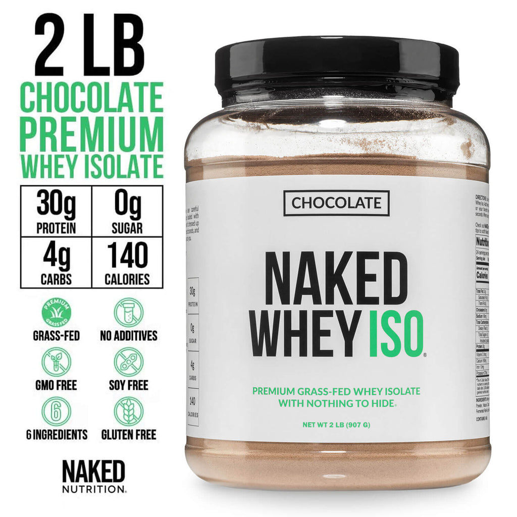 [dev] Chocolate Grass-Fed Whey Isolate Protein Powder | Naked Whey Isolate - 2LB