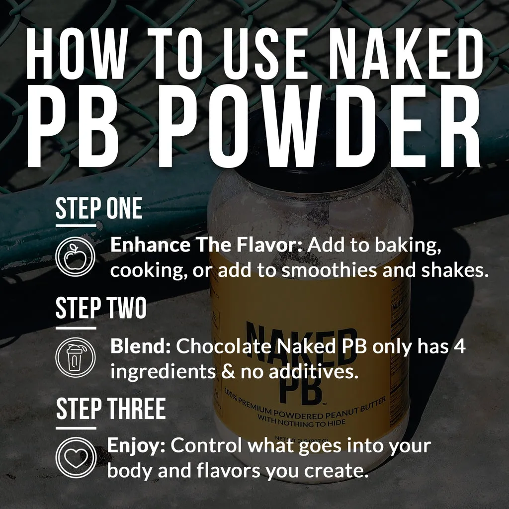 Mantequilla de maní en polvo con chocolate | Mantequilla de maní sin sabor a chocolate - 1,5 lb