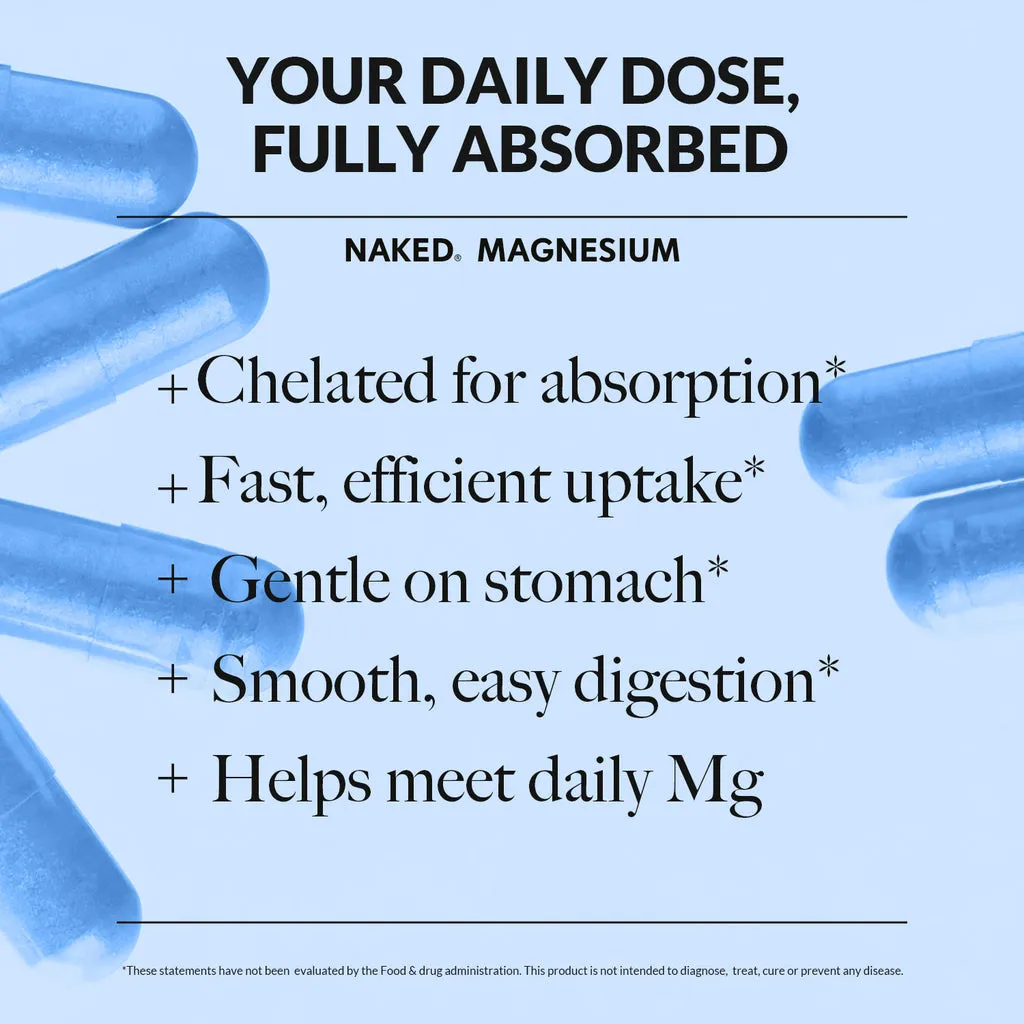 Daily Magnesium Supplement | Naked Magnesium - 120 Capsules
