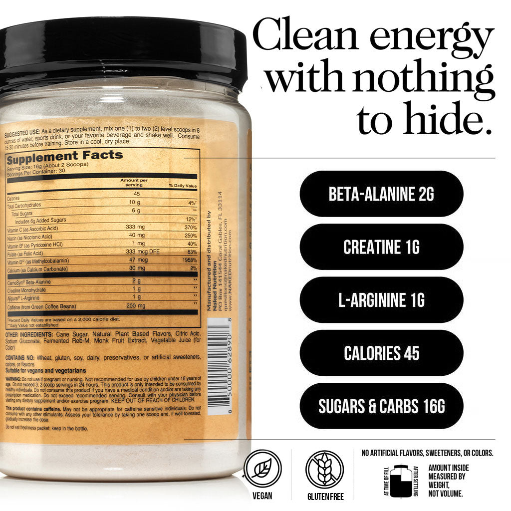 Watermelon Pre Workout Supplement | Naked Energy - 30 Servings