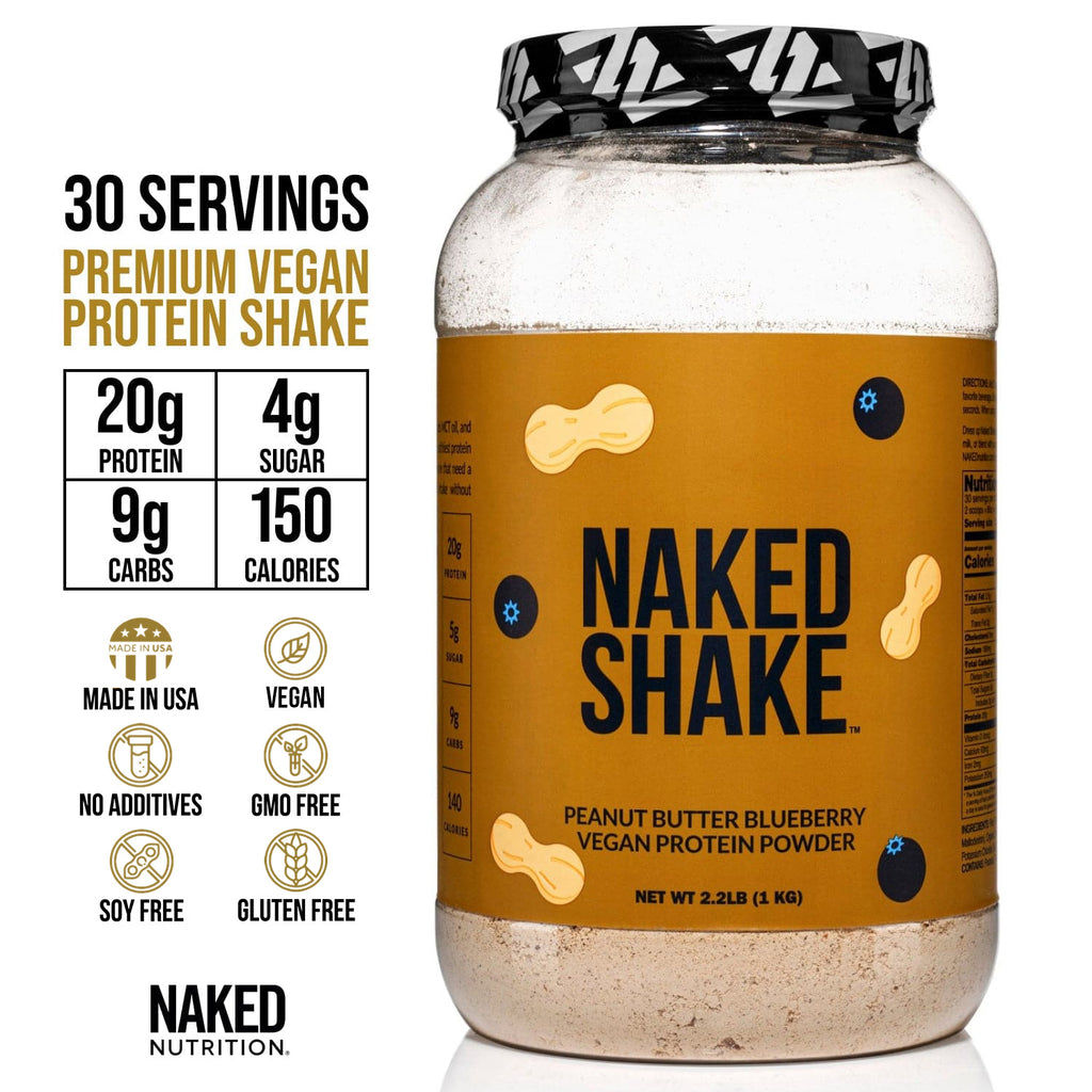 peanut butter blueberry protein shake