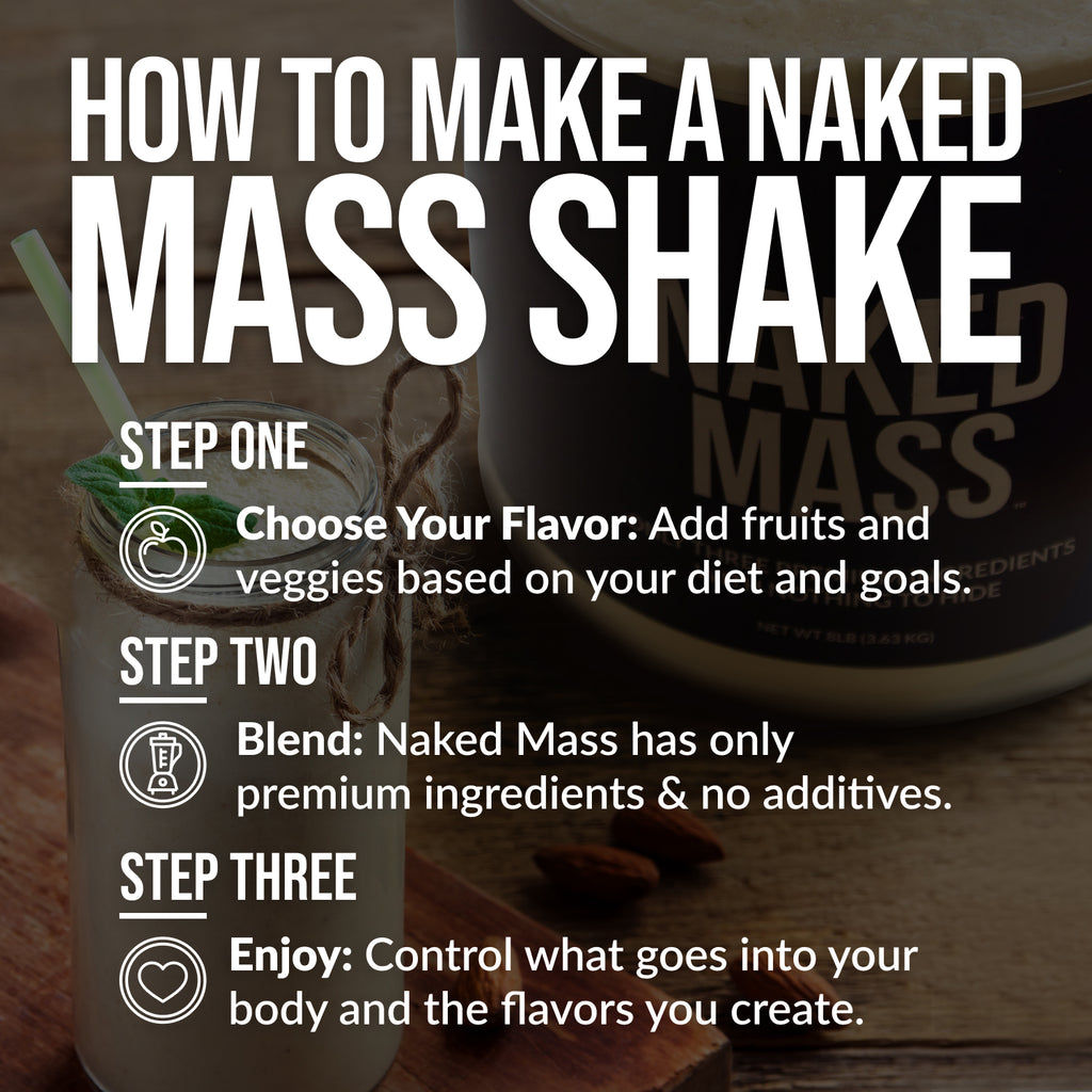Strawberry Mass Gainer Protein Supplement | Naked Mass - 8LB