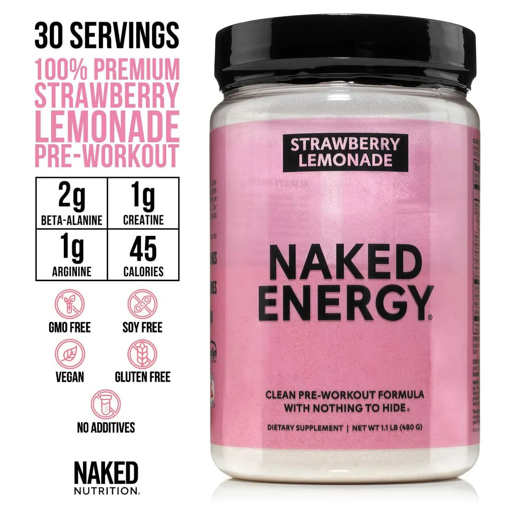 Suplemento preentrenamiento con cítricos | Naked Energy - 30 porciones
