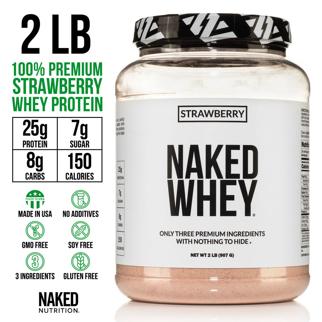 Strawberry Whey Protein Powder | Naked Strawberry Whey - 2LB
