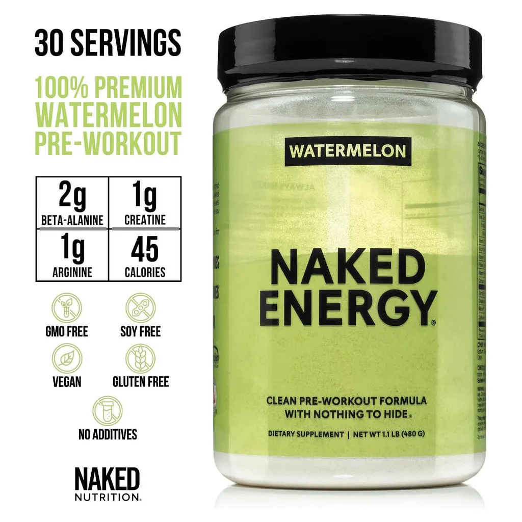 Suplemento preentrenamiento con cítricos | Naked Energy - 30 porciones