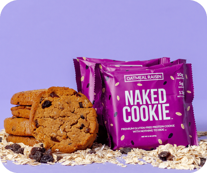 Oatmeal Raisin Protein Cookies | 12 Pack of Naked Cookies