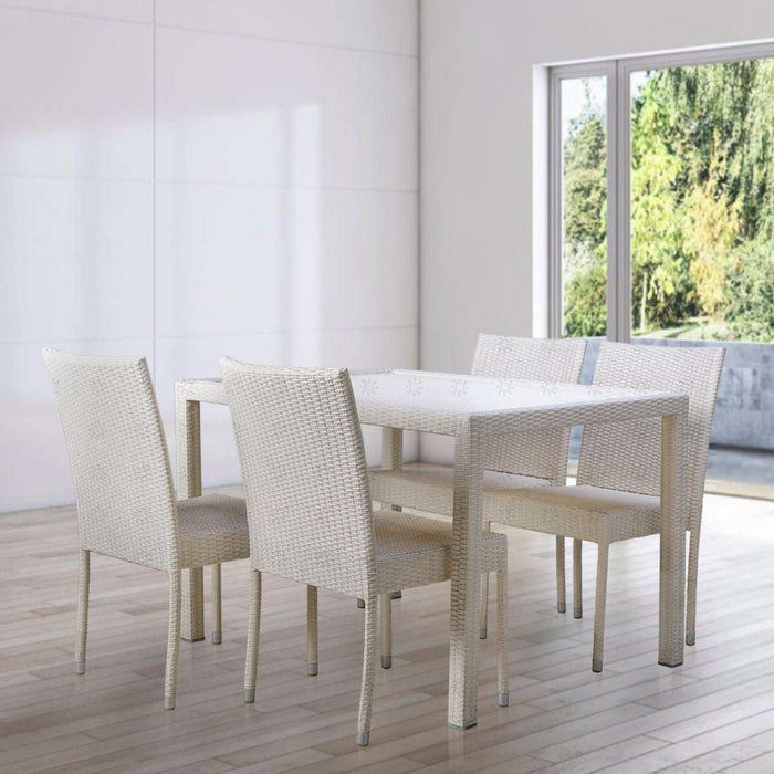 OLC OLIV Curtina Rattan Dining Chair and Table Full set Chairs