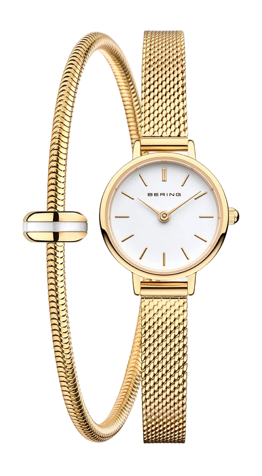 Bering Classic 11022-334 Damenuhr • Kratzfestes Saphirglas • Feines Milanaise-Armband