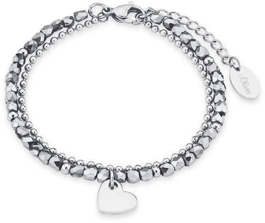 Zweireihiges Perlenarmband mit Herz - s.Oliver Jewelry Modell: 2018344