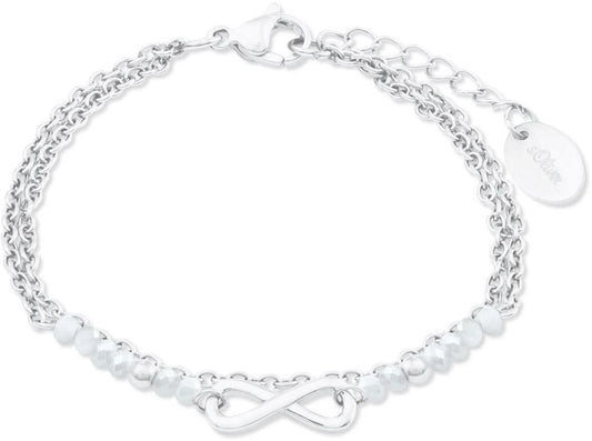 Zweireihiges Armband mit Infinityanhänger s.Oliver Jewelry 2022717