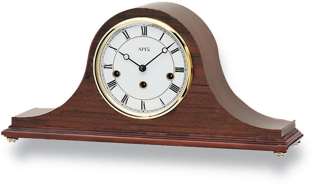 AMS Table Clock 43x21x13 cm Wood • Mechanical Movement • Westminster Chime