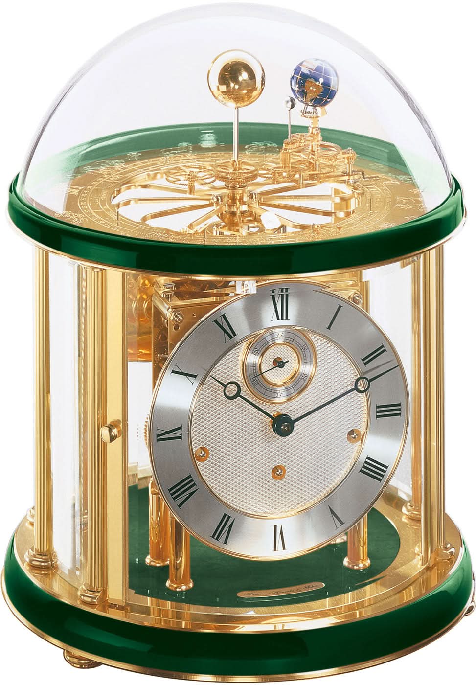 Hermle Table Clock 28.5x21x21 cm Wood • Mechanical Tellurium • Westminster Chime