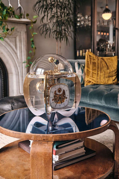 Hermle Table Clock 37x34x34 cm Brass • Tellurium Function • Westminster Chime