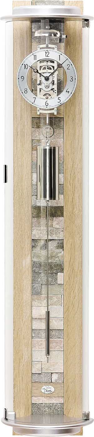 AMS Wall Clock Aluminum & Stone • Mechanical Cable Movement • Modern Style